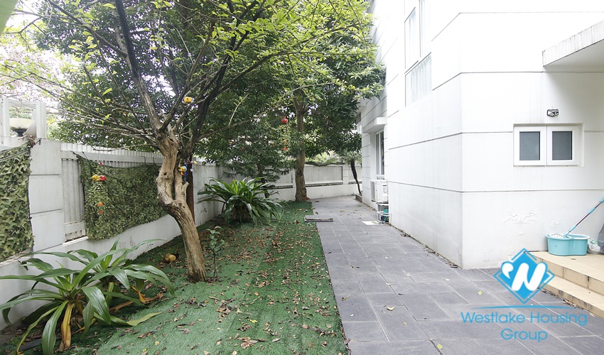 Charming villa with green garden for rent in Ciputra, Tay Ho, Hanoi